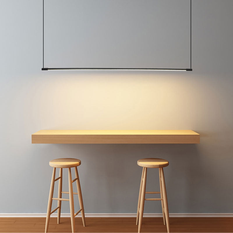 Black Smart Linear Dimmable Pendant Light