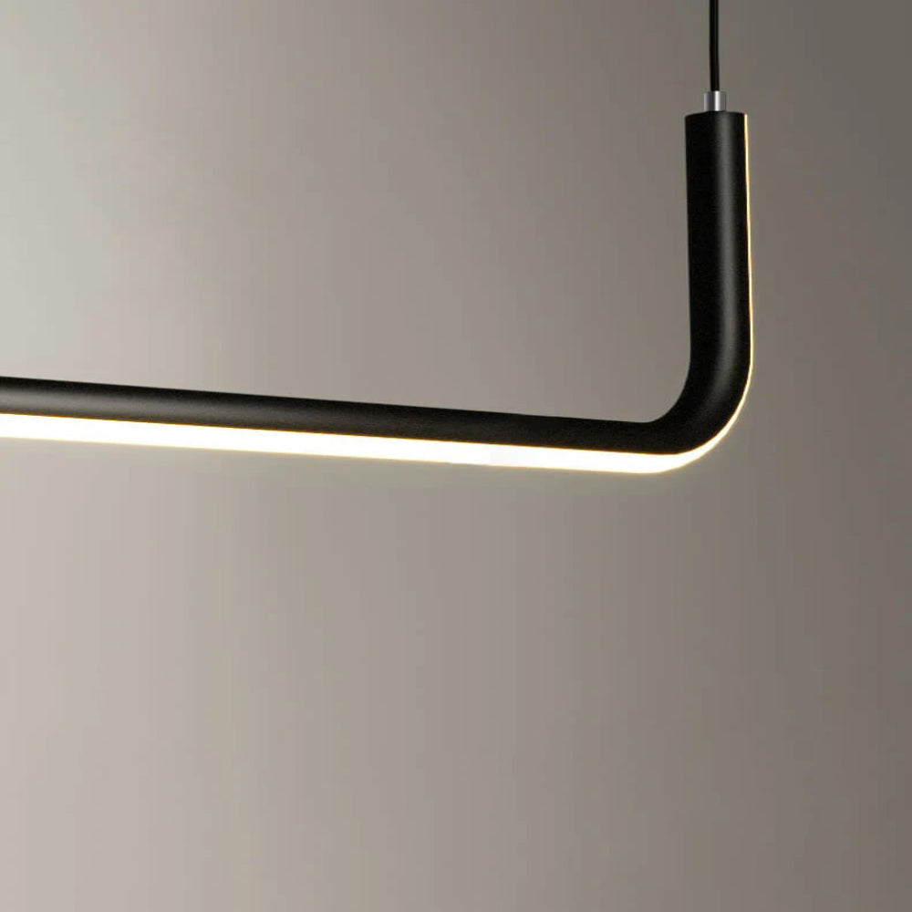 Black Gold Two Tone Finish Modern Linear Pendant Light