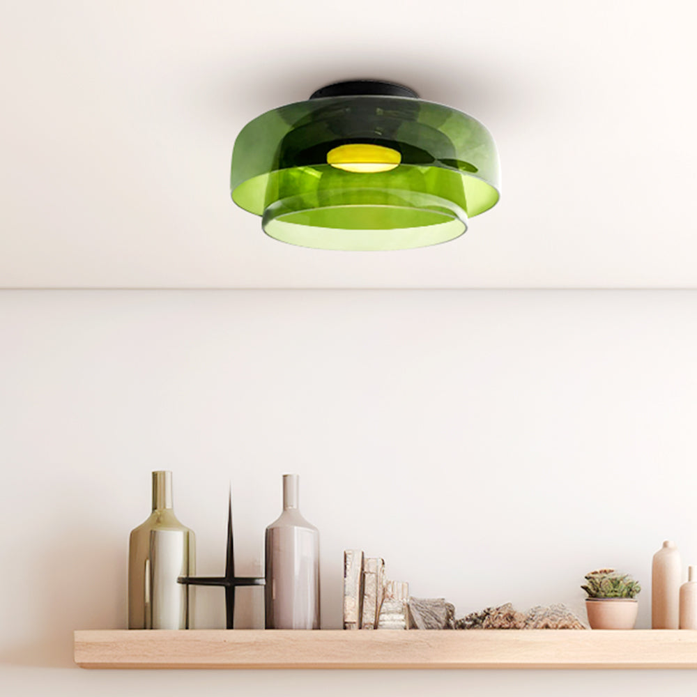 Modern Minimalist Luma Glass Flush Mount Ceiling Light