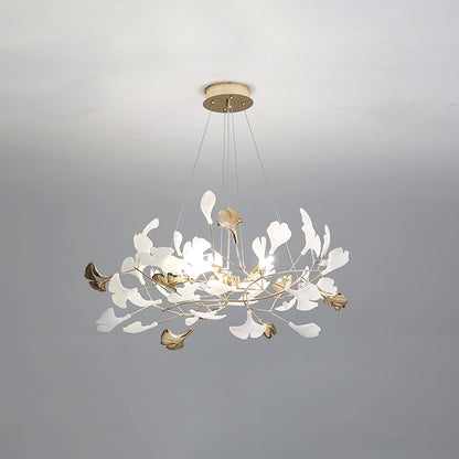 Pendant Light With Warm Illumination Ginkgo Leaf