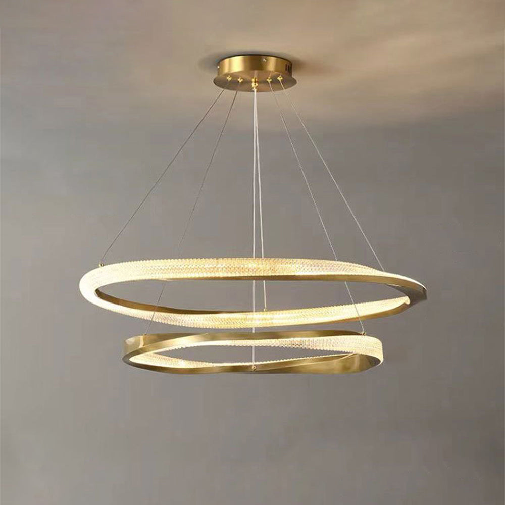 Pendant Light With Warm White Glow Half Ring