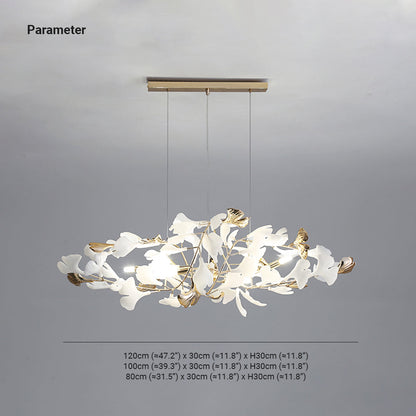 Pendant Light With Warm Illumination Ginkgo Leaf