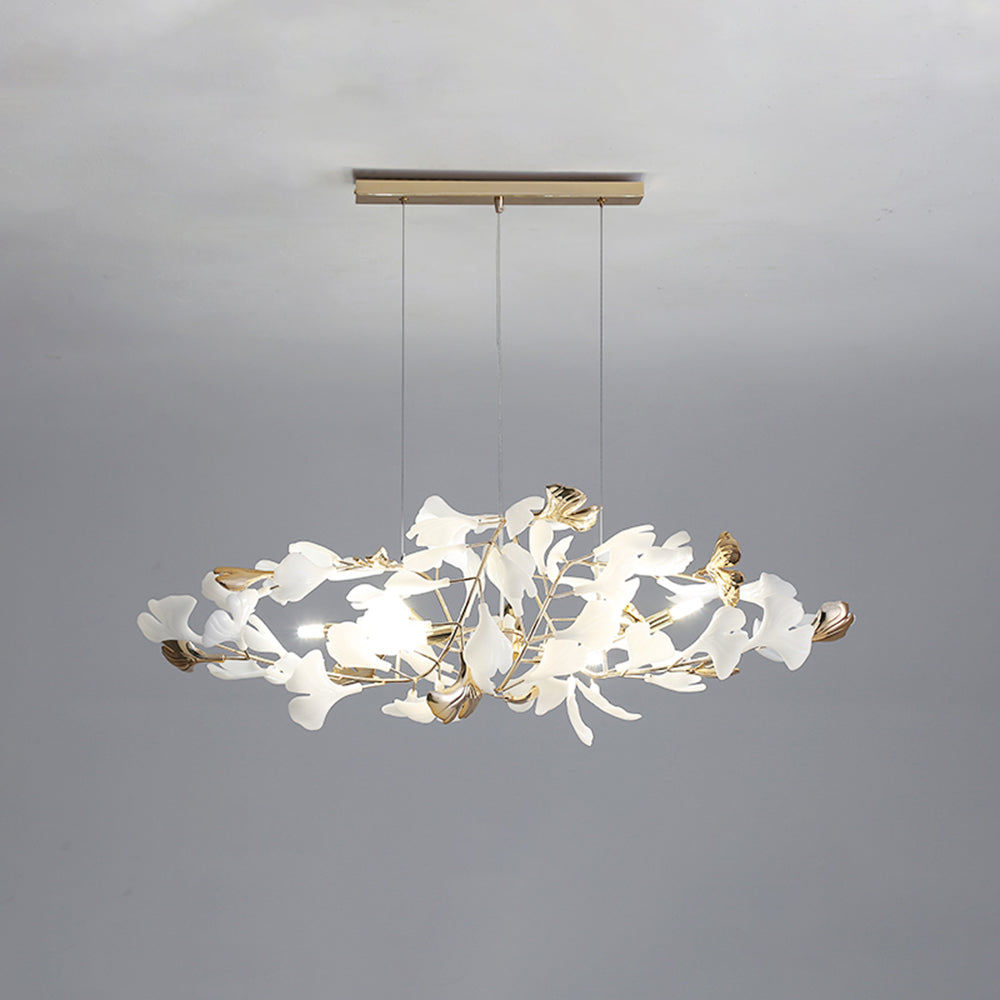 Pendant Light With Warm Illumination Ginkgo Leaf
