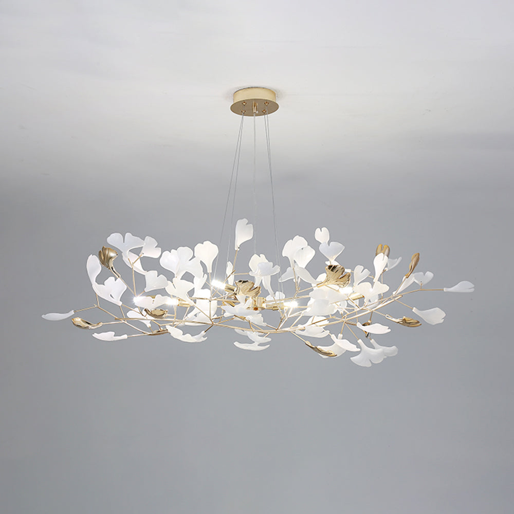 Pendant Light With Warm Illumination Ginkgo Leaf