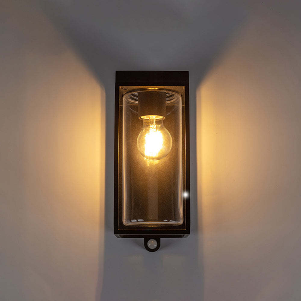 IP65 Waterproof Outdoor Wall Light Solara Rectangular Solar Glass