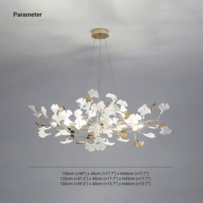 Pendant Light With Warm Illumination Ginkgo Leaf