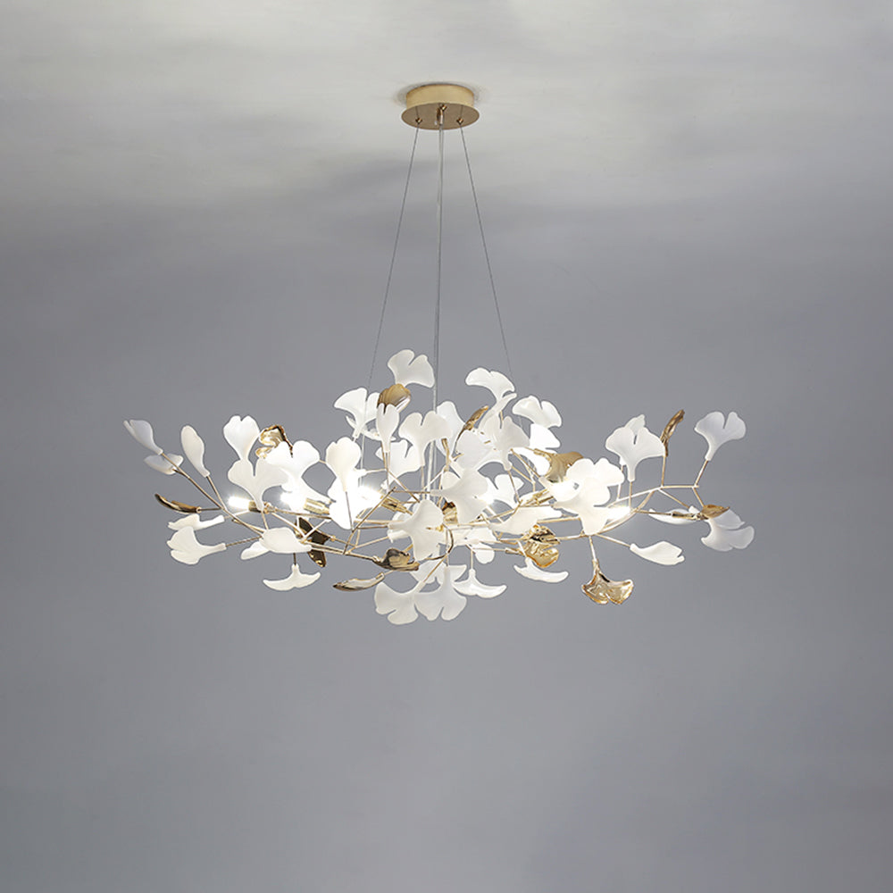 Pendant Light With Warm Illumination Ginkgo Leaf
