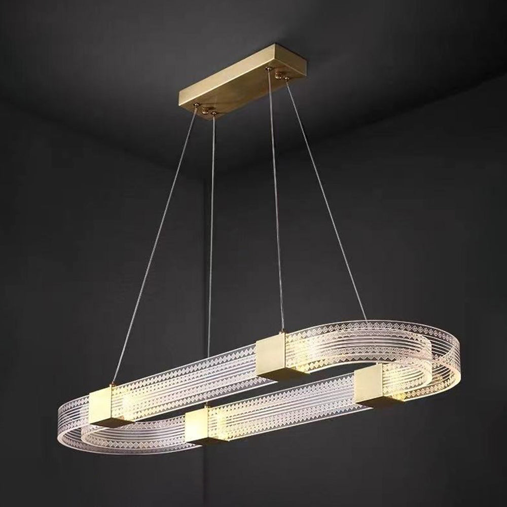 Pendant Light In Warm White Glow With Gold Metal