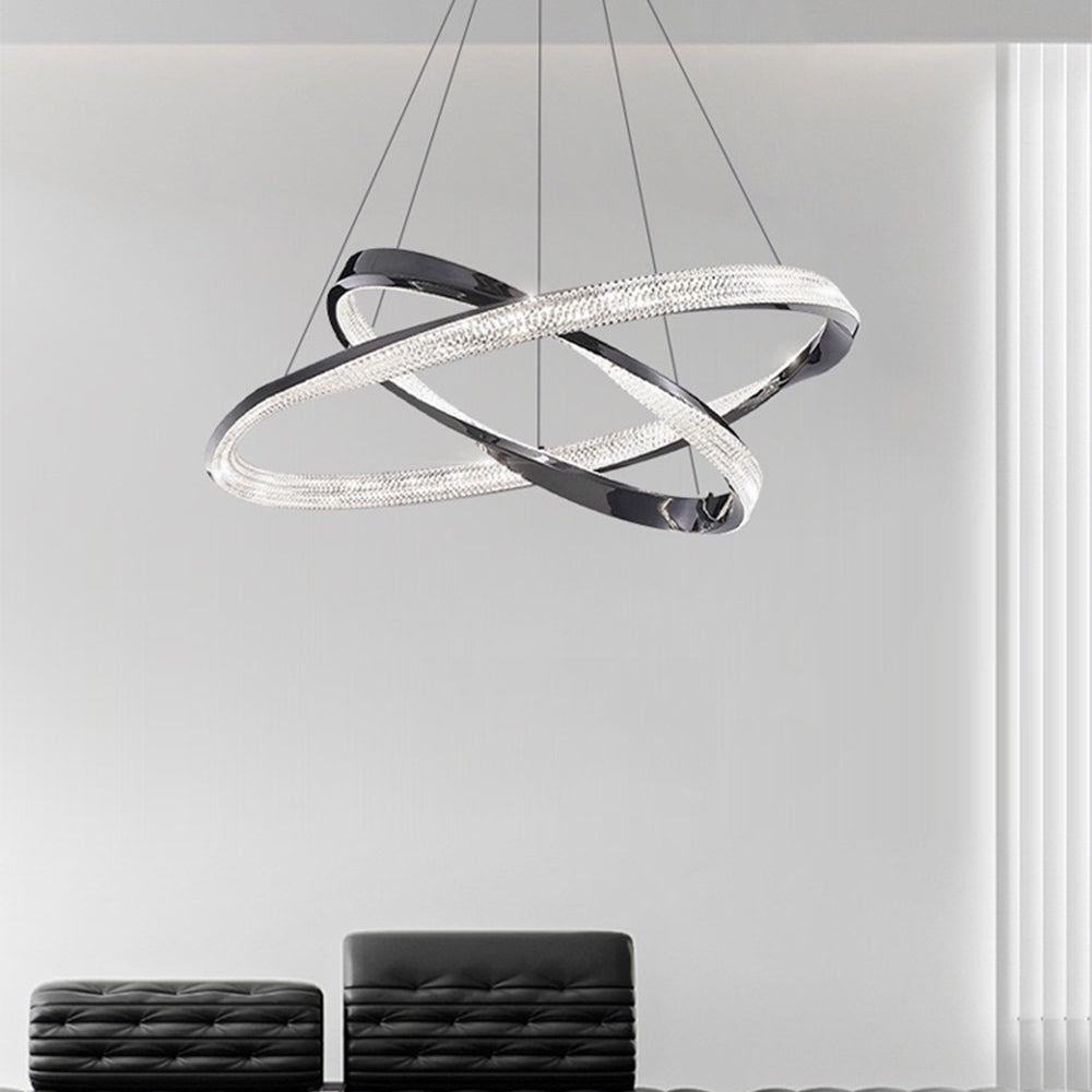 Pendant Light With Warm White Glow Half Ring
