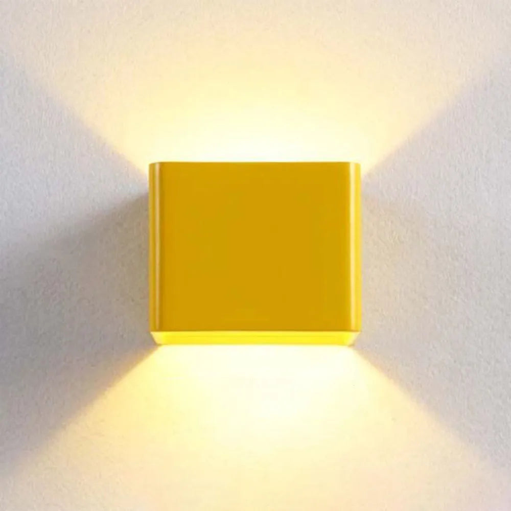 Square Indoor Wall Lamp Geometric Colourful