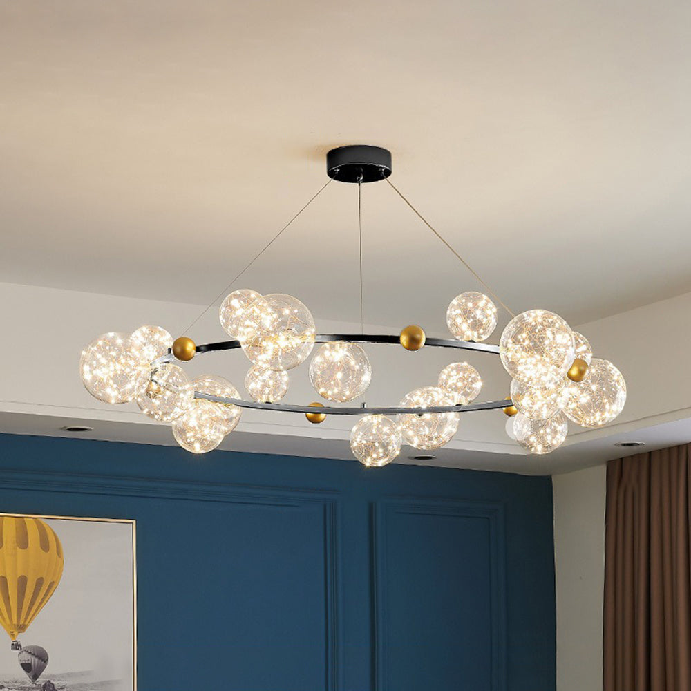Warm Glow Glass Art Deco Pendant Light