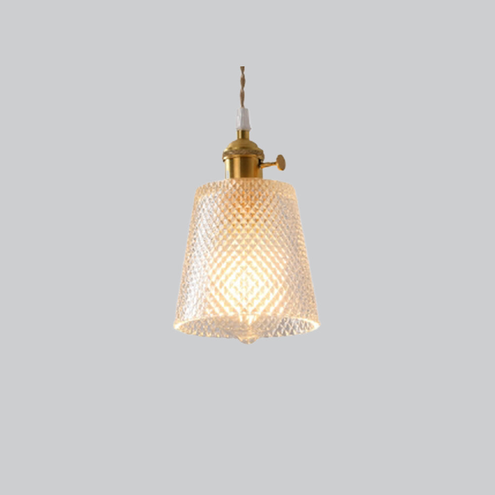 Timeless Elegance Art Deco Brass Glass Pendant Light