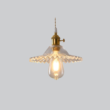Timeless Elegance Art Deco Brass Glass Pendant Light
