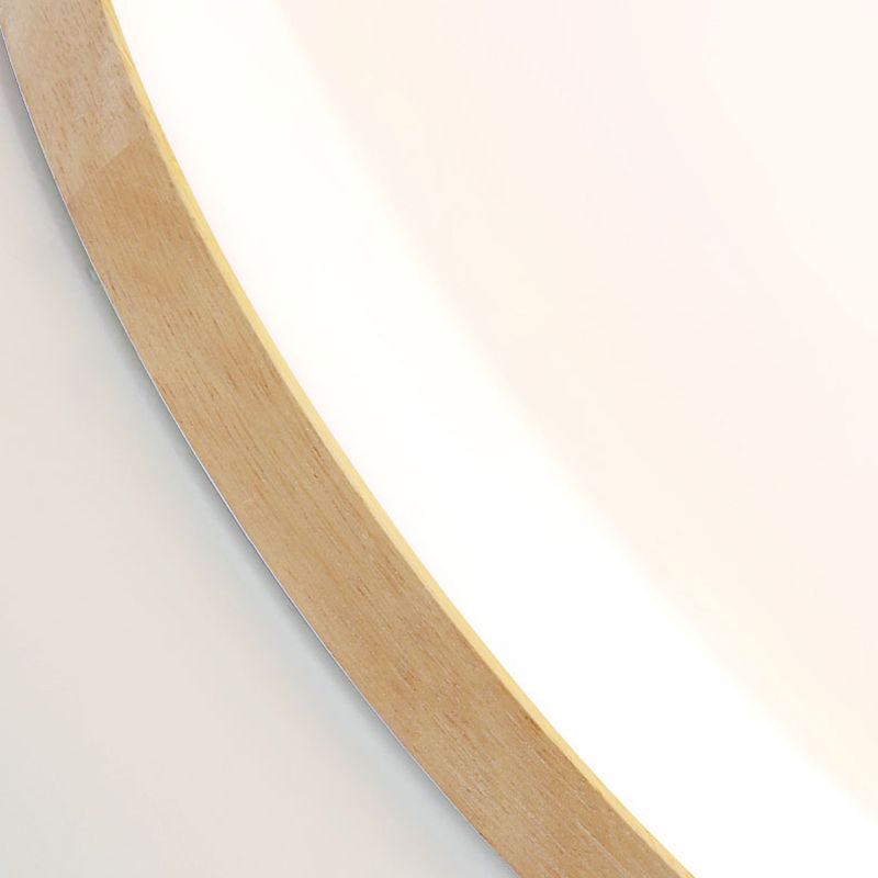 Ceiling Light With Soft LED Glow And Wood Acrylic Ring