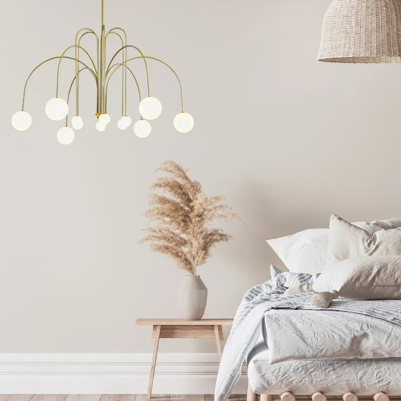 Warm Ambience Delivered by Monica Glass Bubble Pendant Light