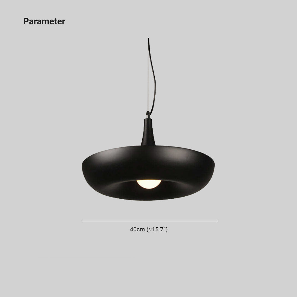 Warm Glow Lacquered Metal Round Pendant Light